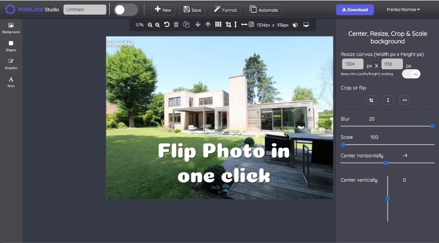 Flip image online