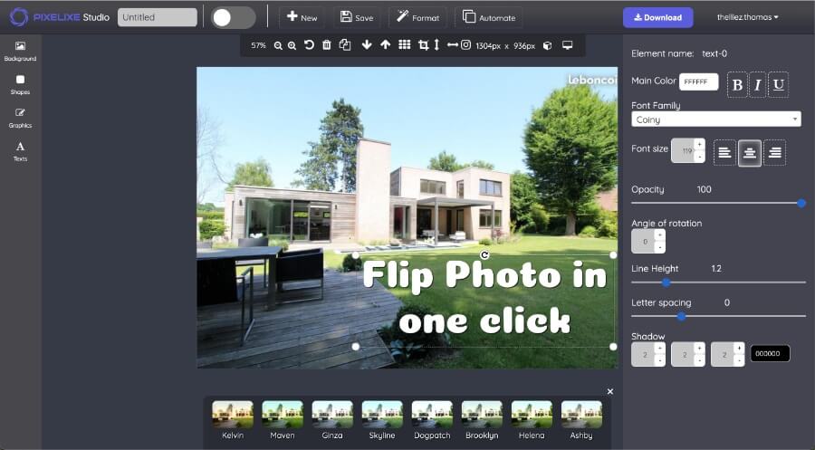 Flipped photo