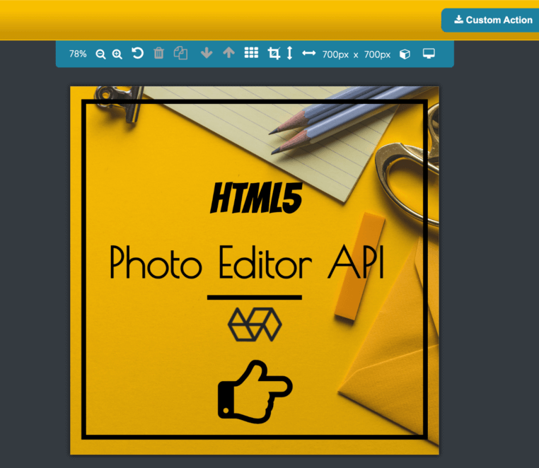 Customizable photo editor