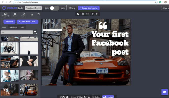 create Facebook post
