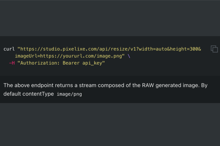 Image processing API