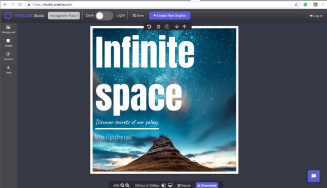 create Instagram post