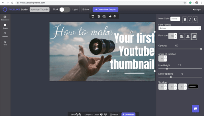 Youtube thumbnail maker